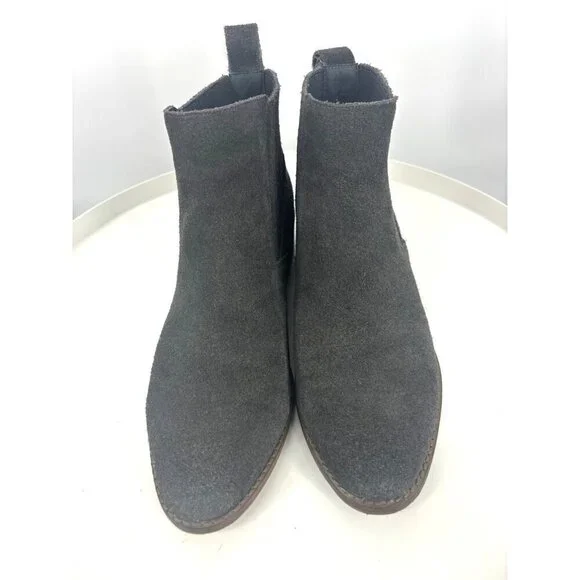 Dolce Vita Terra Charcoal Gray Suede Booties 9 - Picture 3 of 5